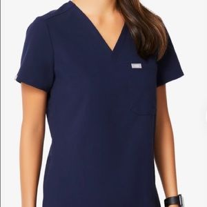 FIGS Navy Catarina One Pocket Scrub Top